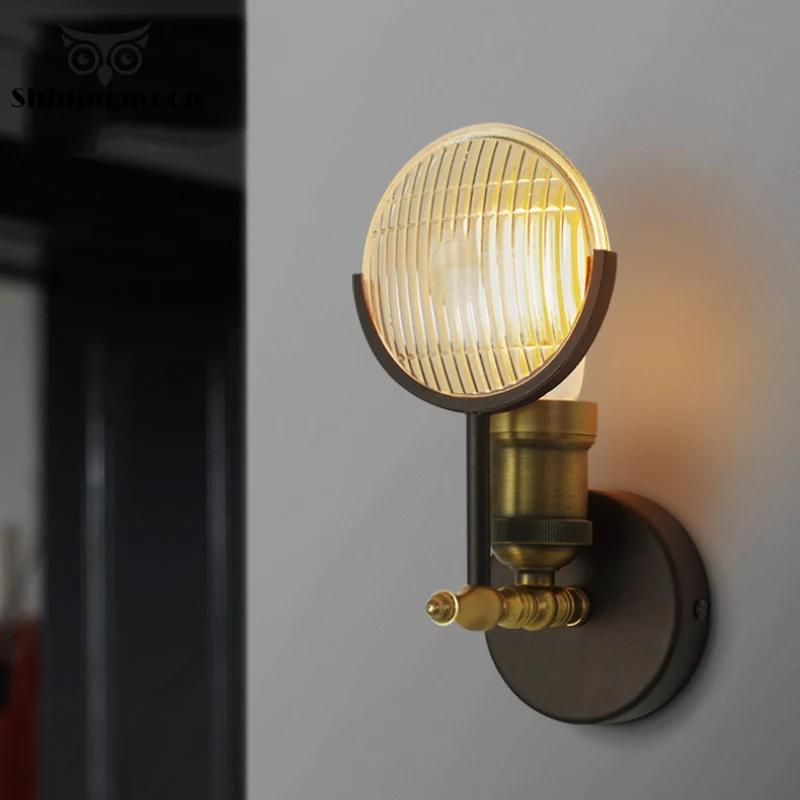 Винтажная промышленная лампа железная настенная светодиодная Скандинавская