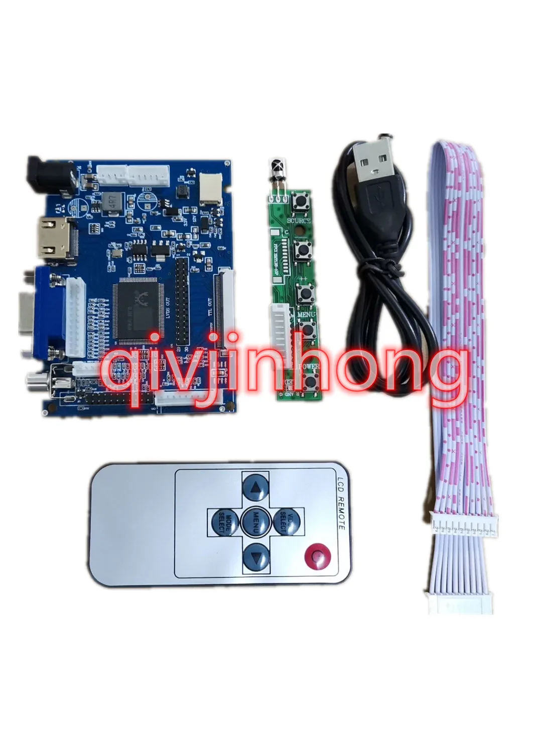 Плата драйвера AT065TN14 AT070TN90 TN92 AV VGA HDMI аудио TP контроллер поставляется