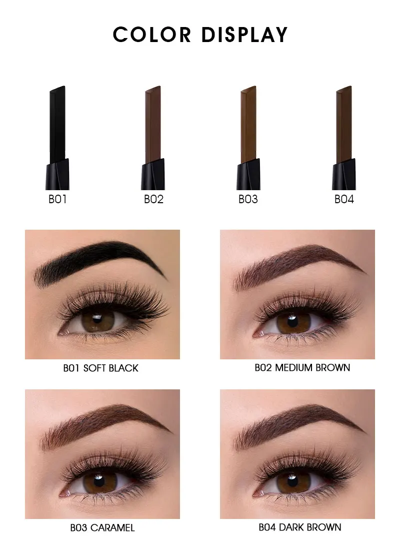 IMAGIC профессиональный водонепроницаемый карандаш для бровей с двойной головкой