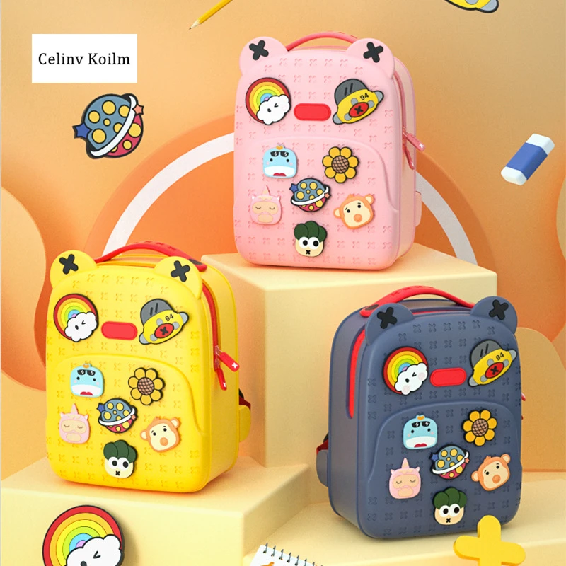 Celinv Koilm Light Tide Double Shoulder Baby Backpack To Reduce The Burden On Children s Bags Shoulder Pad Kindergarten Pupils