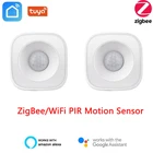 Беспроводной инфракрасный датчик движения Tuya ZigBeeWi-Fi, детектор для умного дома, охранная сигнализация, датчик Smartlife с управлением через приложение