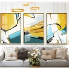 Абстрактное цветное искусство Креатив нордический желтый промышленный стиль картины современный минималистский гостиная спальня, офис, домашний декор