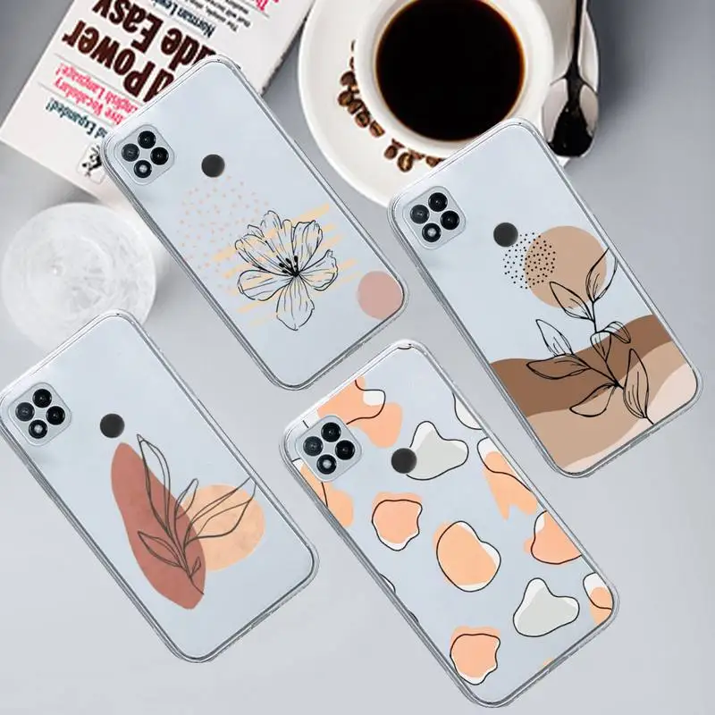 

Retro lines face colorful pattern Phone Case Transparent for Xiaomi redmi note 8 9 10 11 t lite pro ultra mix 4 k40
