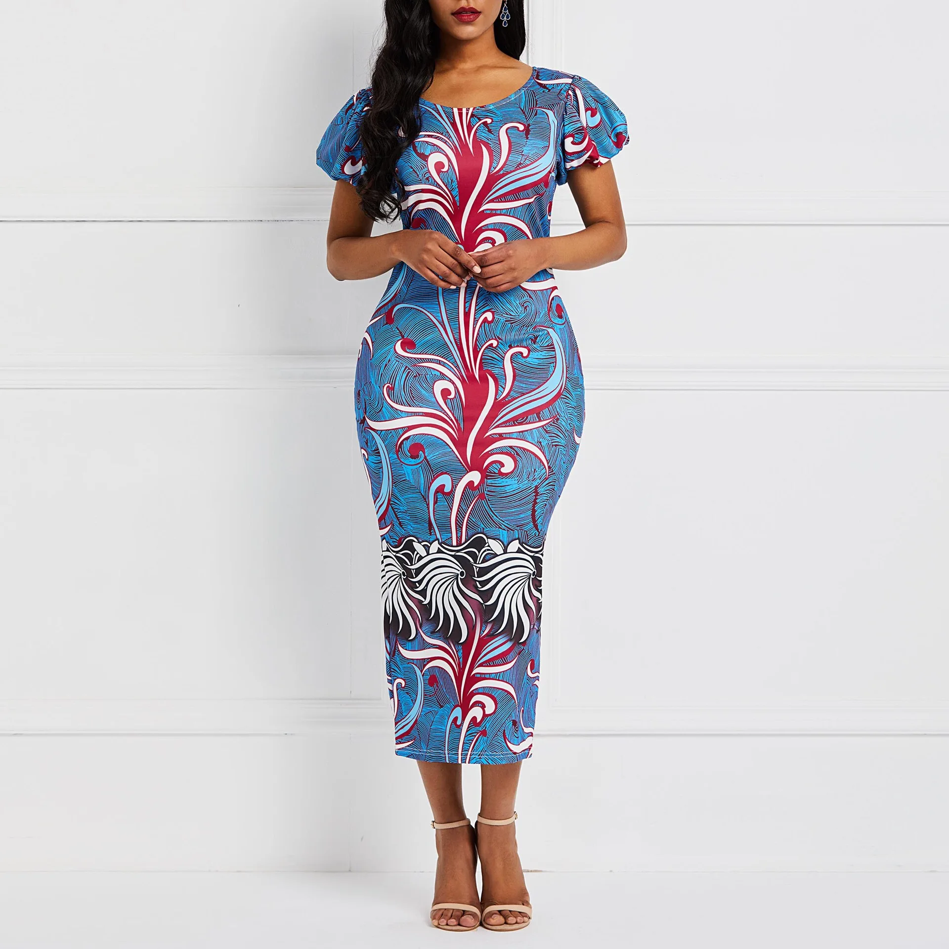 Женское офисное платье в африканском стиле размера плюс роскошное Брендовое