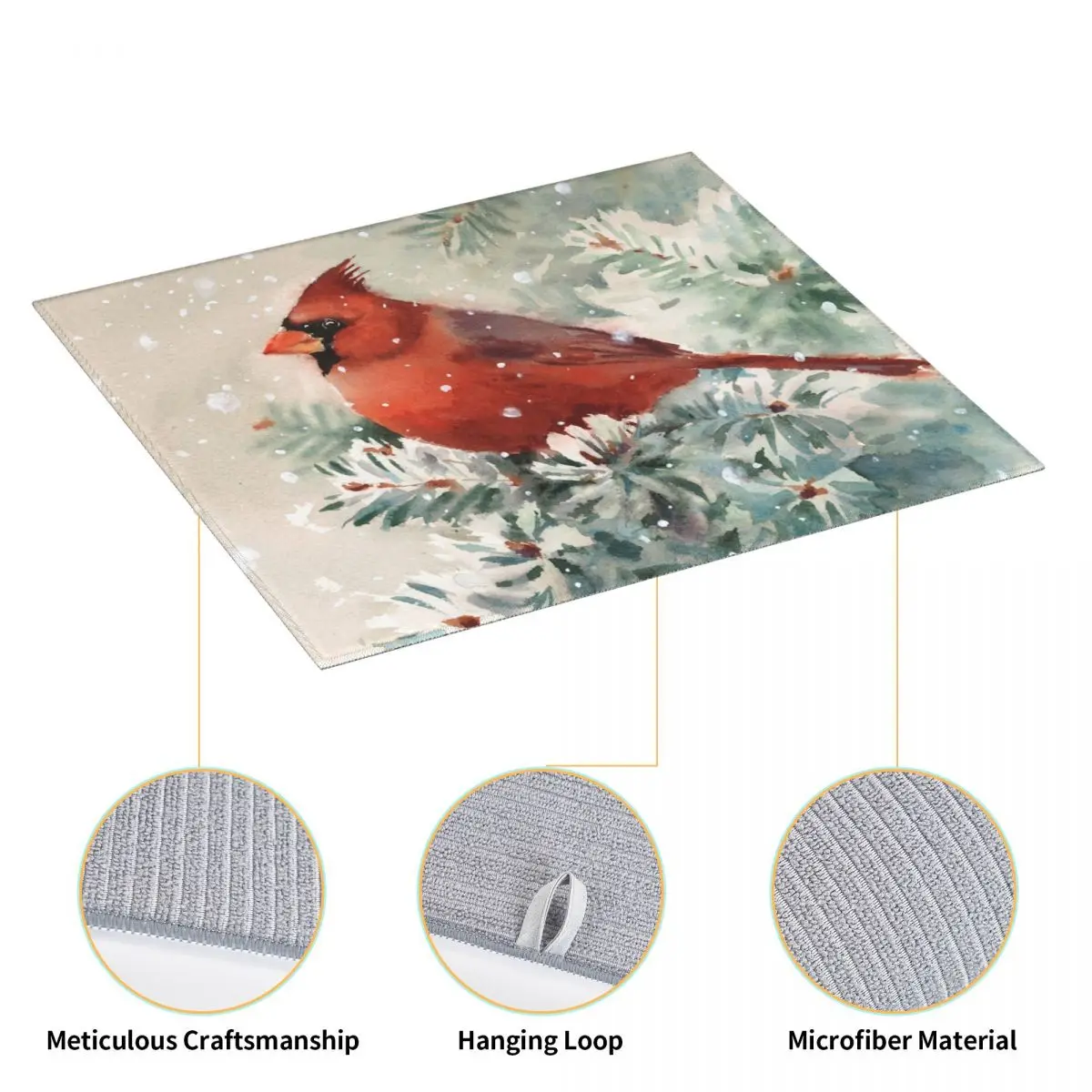 Коврик для сушки посуды на кухне зимний водоотталкивающий коврик с рисунком