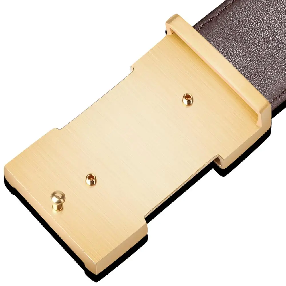 Мужской ремень из натуральной кожи аллигатора дизайнерский с гладкой пряжкой