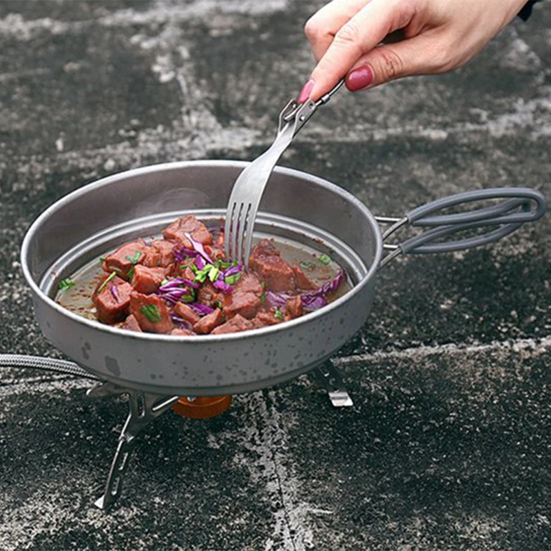 Кит открытый набор посуды для кемпинга Титановая посуда 1250 мл кружка и 800