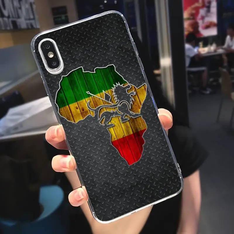 

Africa Map Geography Painted Phone Case Transparent soft For iphone 5 5s 5c se 6 6s 7 8 11 12 plus mini x xs xr pro max