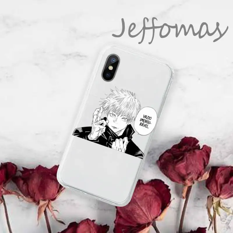 

Jujutsu Kaisen Phone Case Transparent soft For iphone 5 5s 5c se 6 6s 7 8 11 12 plus mini x xs xr pro max