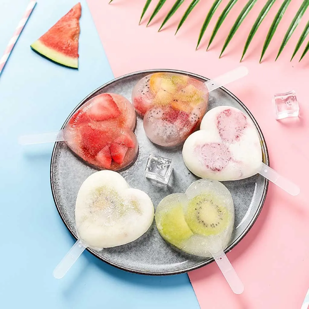 Форма для мороженого в форме сердца силиконовая форма многоразовая лотка формы