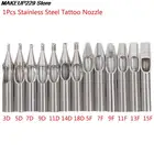 304 насадка для татуировки из нержавеющей стали, набор наконечников для татуировки, наконечники для татуажа, алмазные наконечники для татуажа, Перманентный макияж