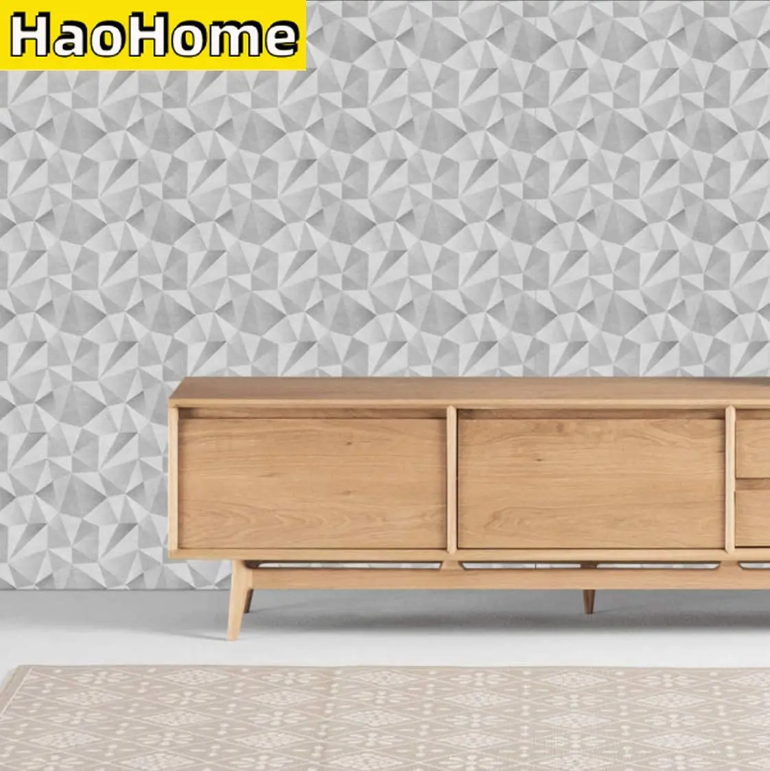 

Modern Geometric Triangle Peel and Stick Wallpaper Self-Adhesive Removable Wall Decor for Home Bedroom Walls Stairs Cabinets