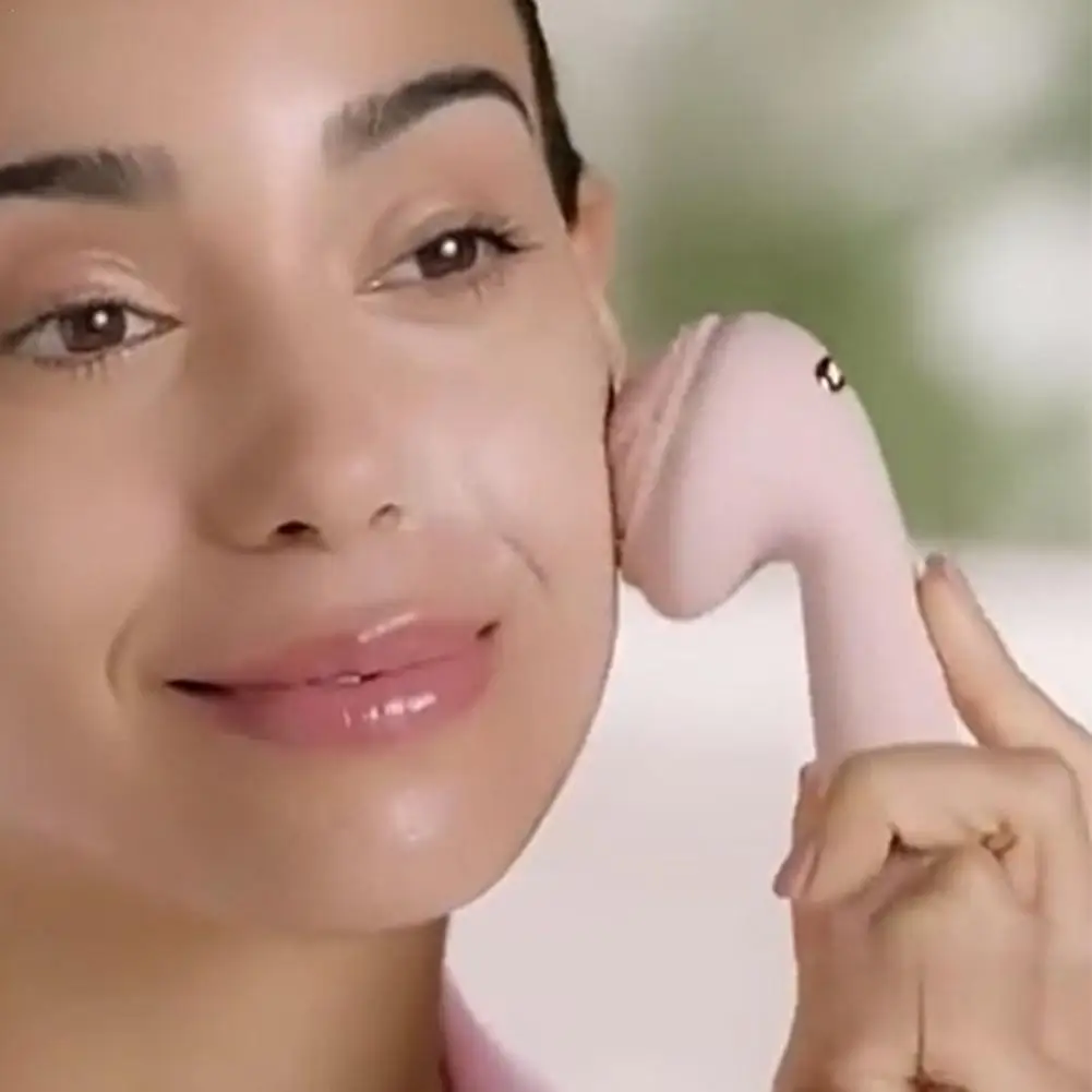 

USB Face Brush Cleansing Waterproof Sonic Vibration Silicone Massager Electric Skin Deep Cleanser Pore Brush Cleansi R7F8