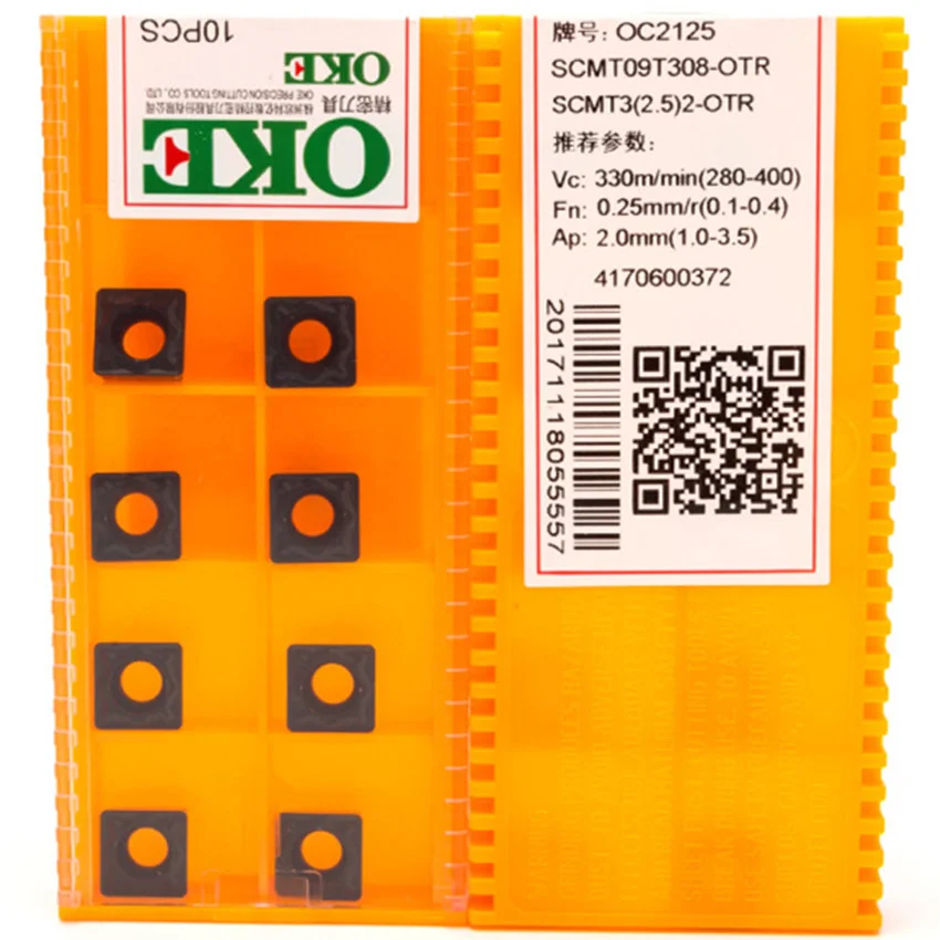 OKE SCMT09T304-OTR OC2125/SCMT09T308-OTR OC2125/SCMT09T304-OTR OC2115/SCMT09T308-OTR OC2115 карбидные вставки CNC 10 шт./кор. |