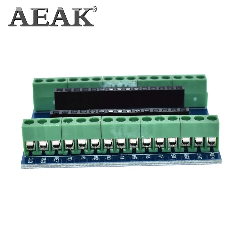 AEAK Стандартный терминал плата адаптера для Arduino Nano 3,0 V3.0 AVR ATMEGA328P ATMEGA328P-AU модуль расширения Shiled модуль