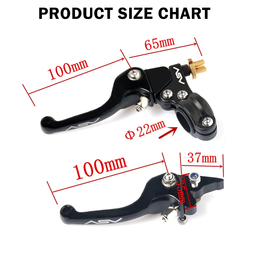 

CNC ASV F3 Brake Clutch Levers Foldable For Honda Yamaha Kawasaki Suzuki CR CRF Motorcycle Pitbike Dirt Pit Bike Universal Patrs