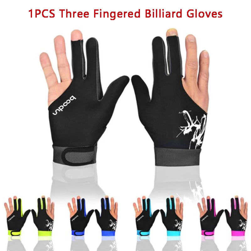 

Lycra Three Fingered Billiard Gloves Snooker Glove Fits Both Left and Right Hand