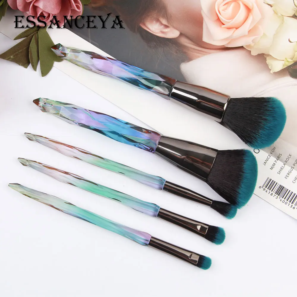 Набор профессиональных кистей для макияжа ESSANCEYA 5/10 шт. цветные алмазные кисти