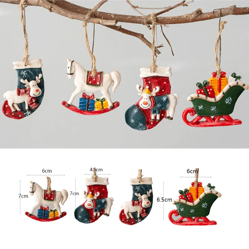 

Christmas Pendants Christmas Tree Toys Decoration Santa Claus Children's Room Ornaments for Home Navidad 2021 Natal New Year