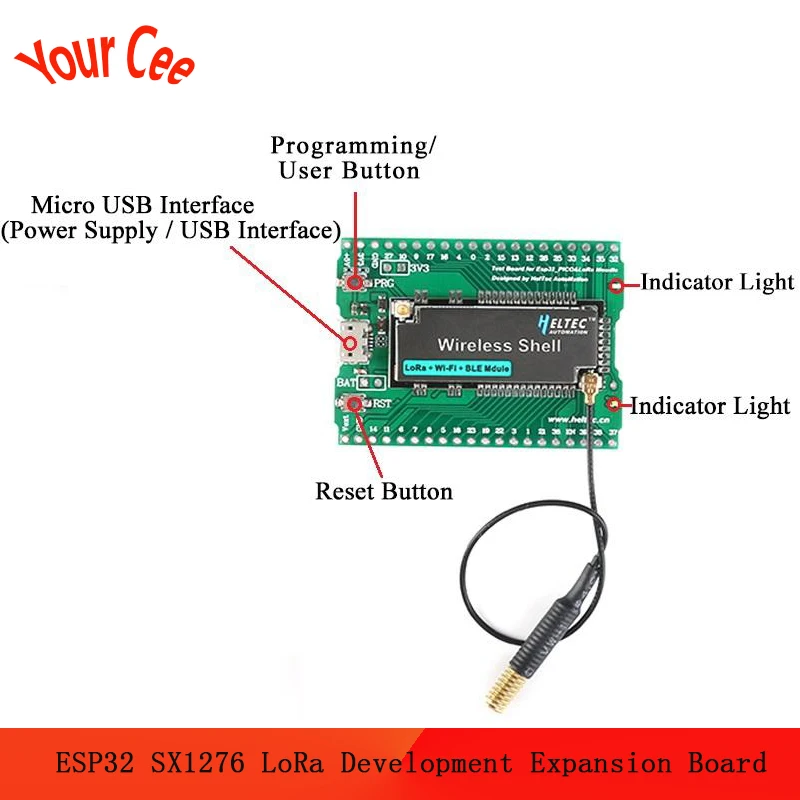 Расширительная плата LoRa ESP32 SX1276 модуль LoRAWAN Wi Fi 433 470 МГц 868 915 беспроводной корпус