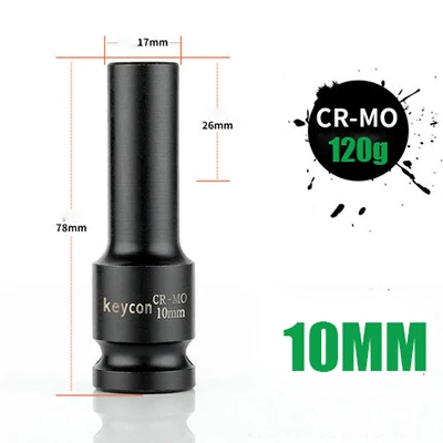 8-32mm Impact Socket 1/2 Inch Air Socket Adopter Metric Universal Pneumatic Socket Wrench Head for Electric /Air Impact Wrench - Цвет: 10mm