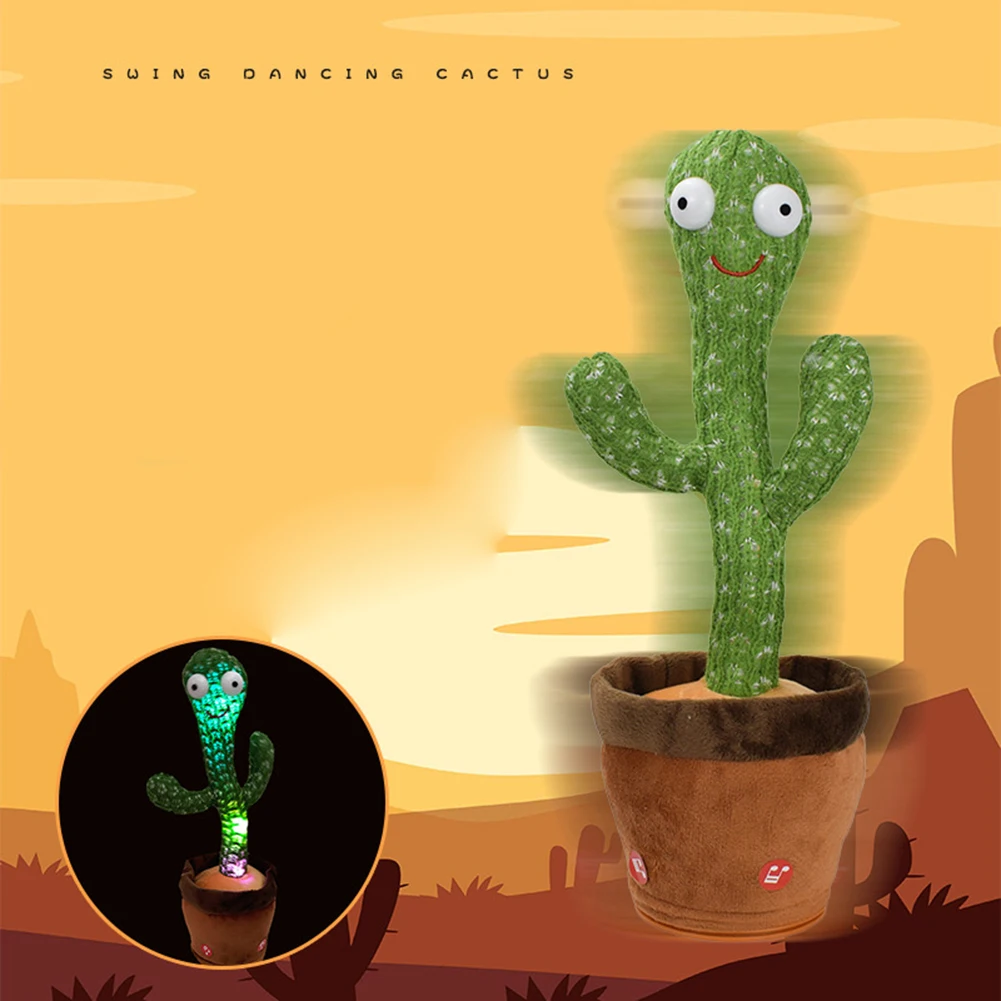 Электронный танцы кактус пение украшение в виде танцующих фигурок электронные