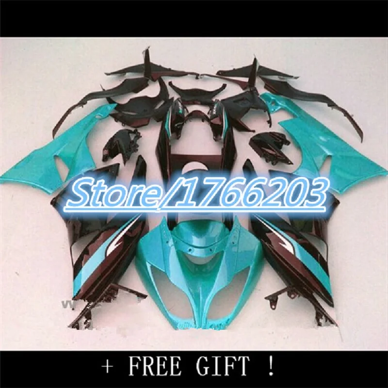 

High quality fairings set for Kawasaki ZX6R 2009 2010 2011 2012 ZX6R 09-12 green black fairing kits