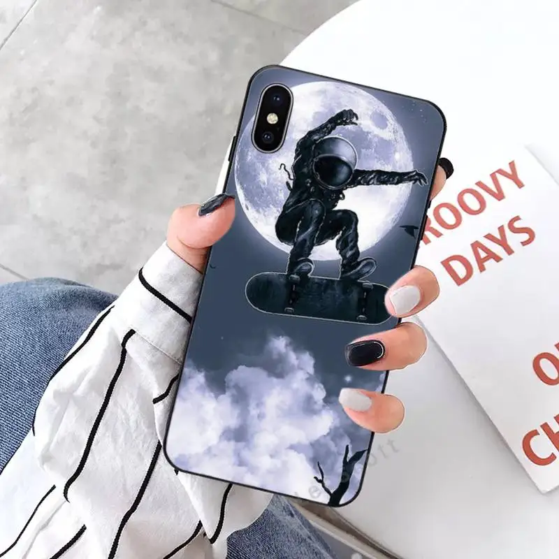 

Starry Sky astronaut Phone Cases for iPhone 11 12 mini pro XS MAX 8 7 6 6S Plus X 5S SE 2020 XR