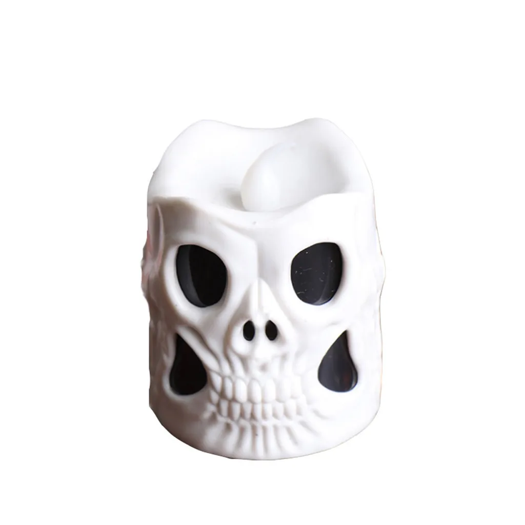 Хэллоуин высокого качества украшение Свеча &quotчереп&quot свет красочный градиент