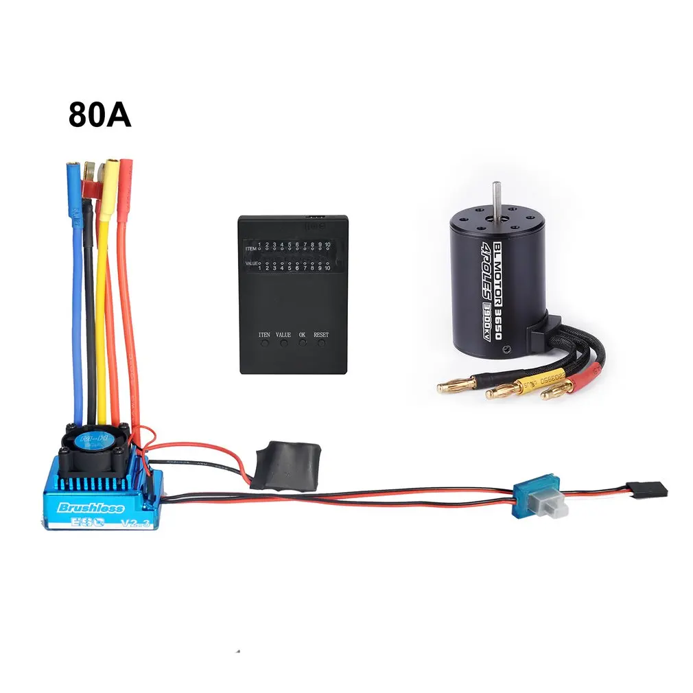 

RC 80A Electronic Accessories Waterproof Brushless ESC Suitable For Off-road Vehicles High-speed Super-large Bearing