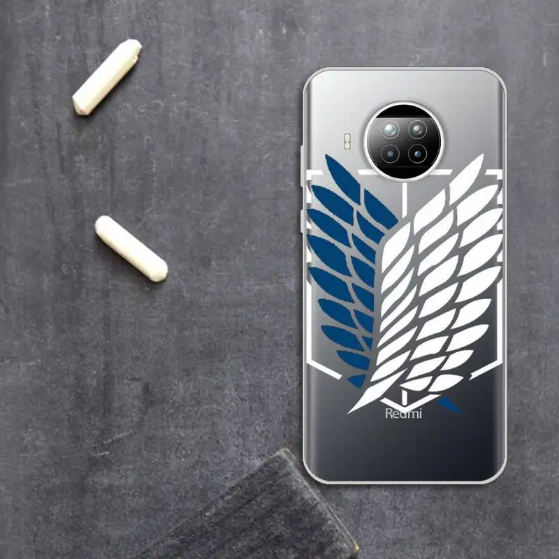 

Hot Japan Anime Attack On Titan Phone Case Transparent for Xiaomi Redmi note 10 t 8 9 pro lite 11