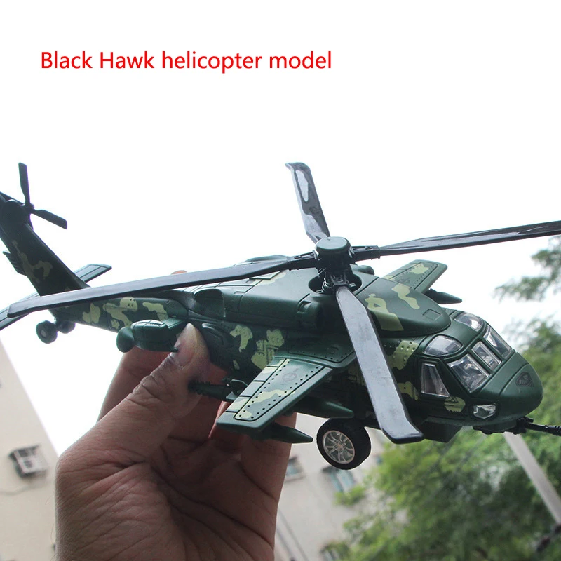 Моделирование военного самолета Модель черный ястреб вертолет сплав модель