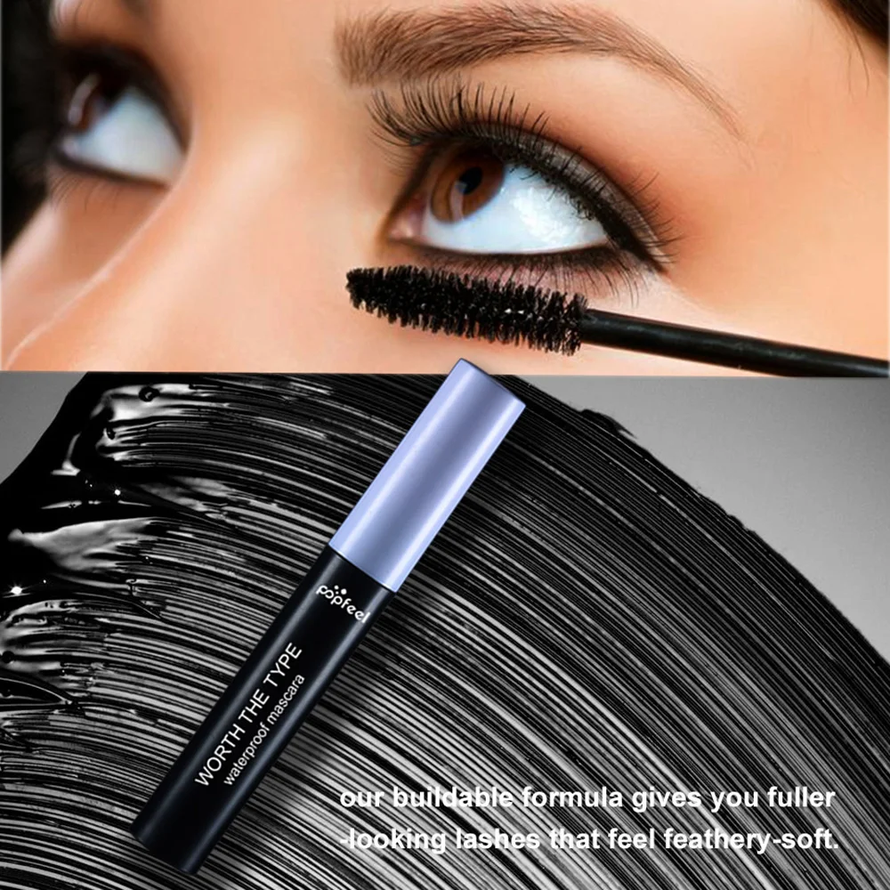 POPFEEL тушь для ресниц Черная Натуральная длинная завивающая водостойкое