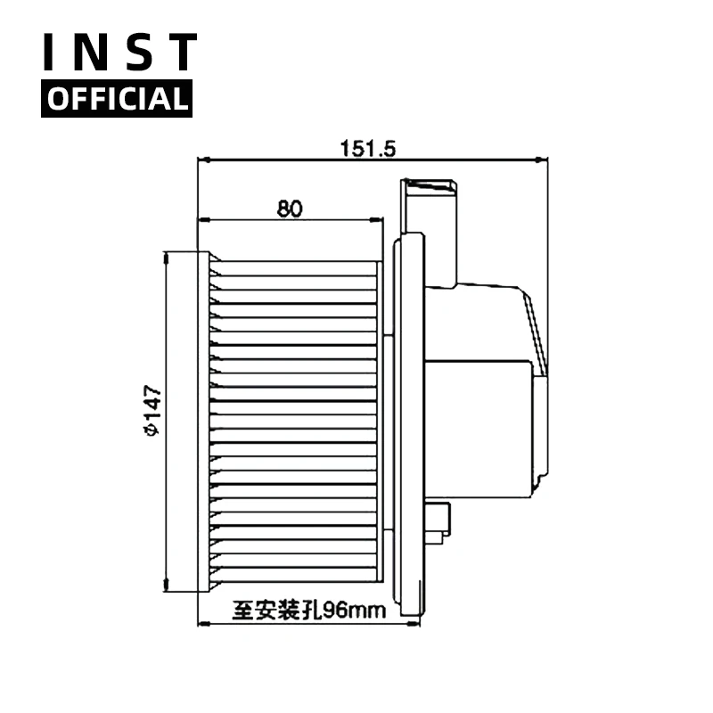 

Air Conditioning Fan AC A/C Blower Motor FOR M2 12V