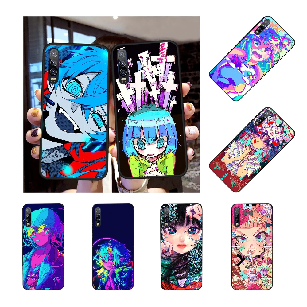NBDRUICAI Neon Oni Girl Аниме черный ТПУ мягкий резиновый чехол для телефона Huawei Honor 20 10 9 8 8x