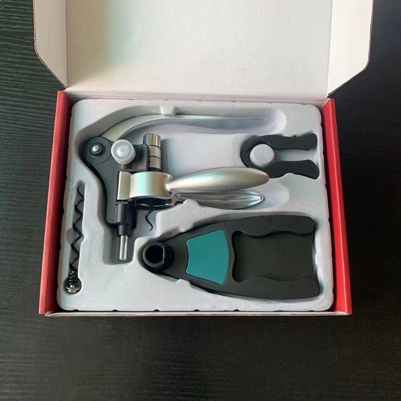 Качественный набор инструментов для открывания красного вина из цинкового