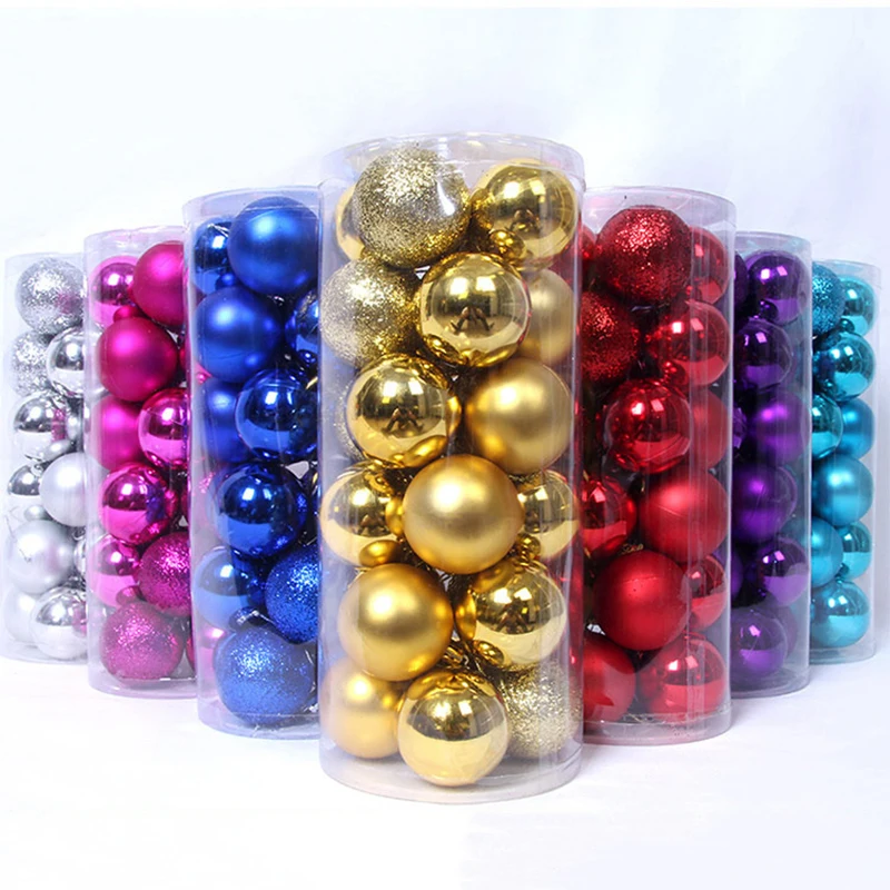 

24pcs/Lot 30mm Christmas Tree Decor Ball Bauble Xmas Party Hanging Ball Ornament Decorations For Home Christmas Decorations
