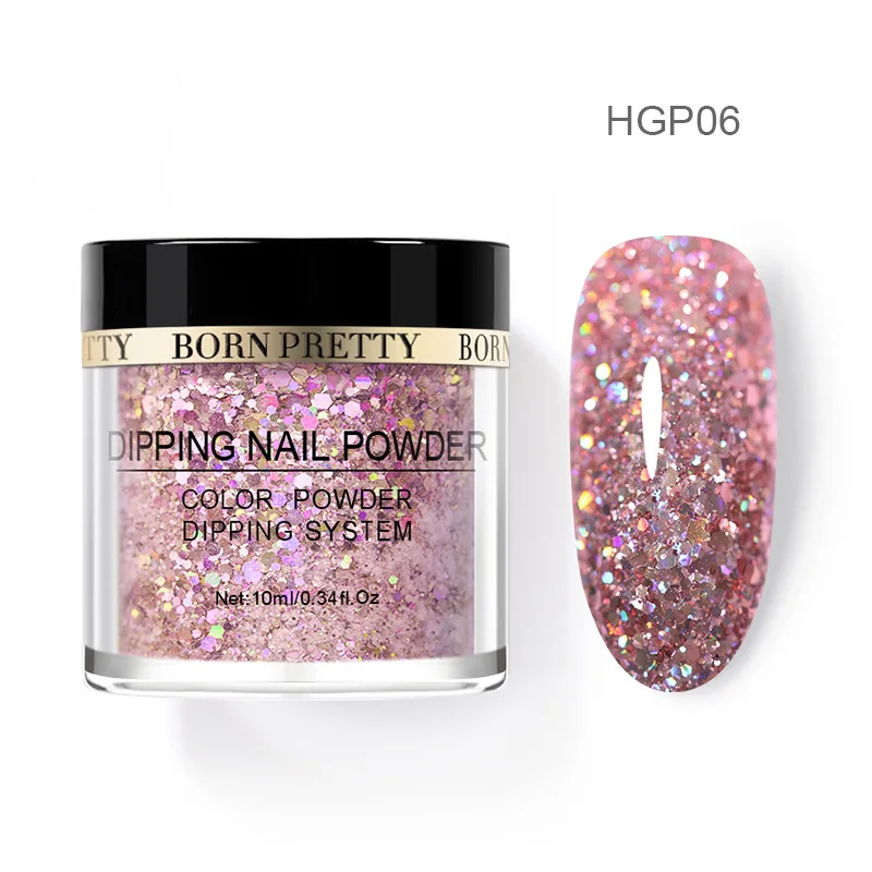BP-HGP06 Born pretty, голографическая погружение порошки для ногтей градиент окунания блеск украшения длительным, чем УФ гель натуральный сухой без лампы лечения - Цвет: BP-HGP06