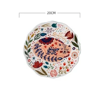 cartoon hand painted cat dinner plate salad plates ceramic 8 inch pizza pasta serving plates microwave dishwasher safe fa