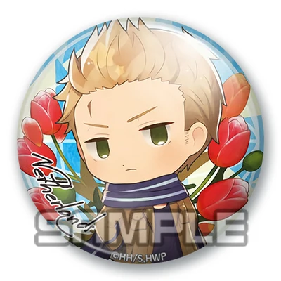Забавные железные булавки значок аниме с цветком из Хеталии 58 мм | Украшения и