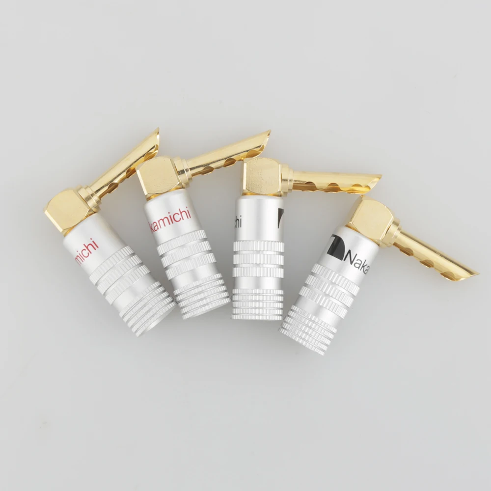 12x Позолоченные L образные 90 градусов BFA банановые разъемы штепсельная вилка