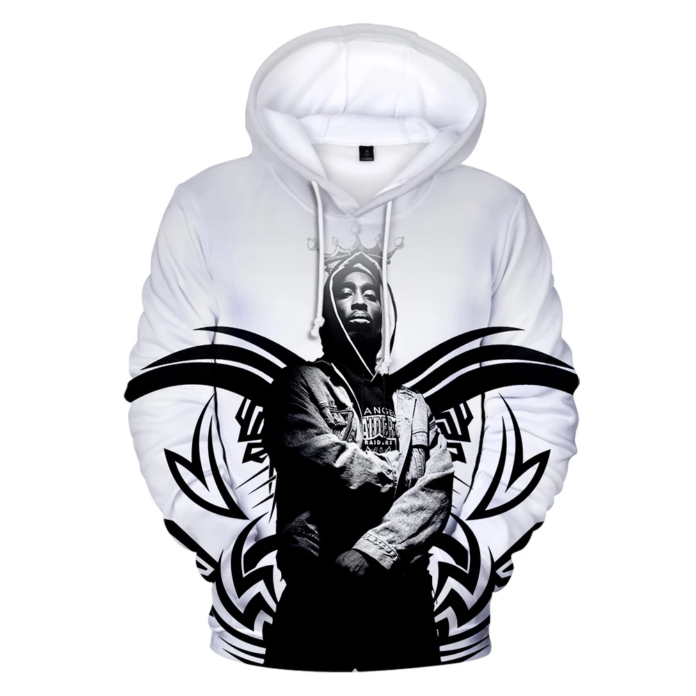 

Men's Hoodie Autumn Winter Fashion Sweatshirt Top American Rapper Hip Hop 2-Pac Grey Hoodie Street Size Xxs-130 2021 New Hot