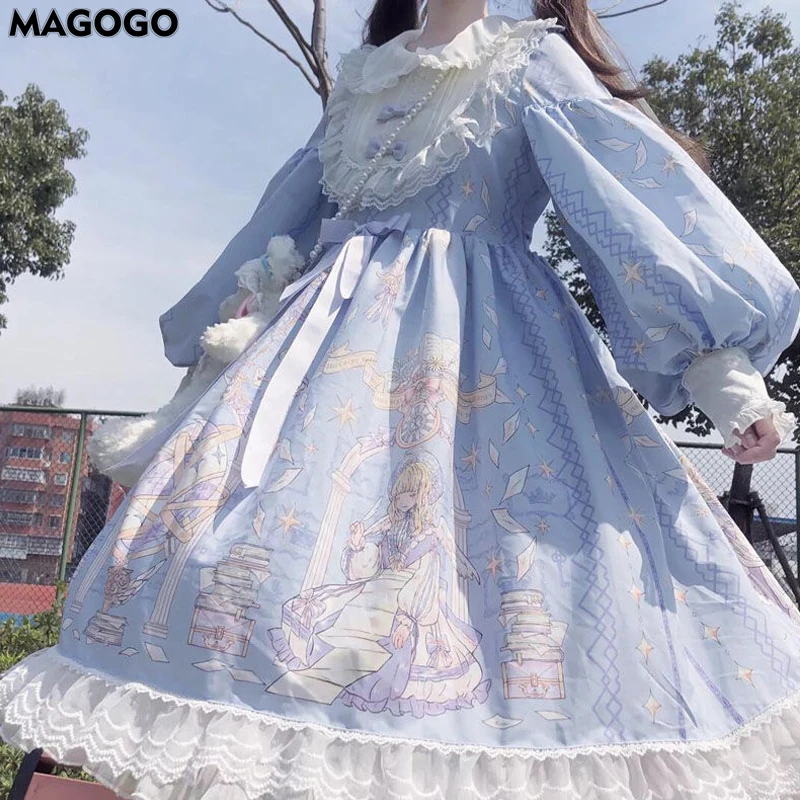 Милое Платье в стиле Лолиты MAGOGO женский костюм мягкое платье принцессы милое