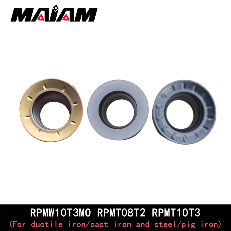 Круглый фрезерный инструмент RPMT RPMW RPMT10T3 RPMT08T2 RPMT10T3MO RPMT08T2MO RPMW1003 для чугуна из