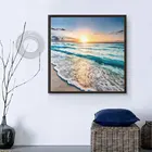 Алмазная живопись сделай сам, вышивка крестиком, солнечный свет, пляжный пейзаж, живопись, маленькие швы, украшение для стен дома