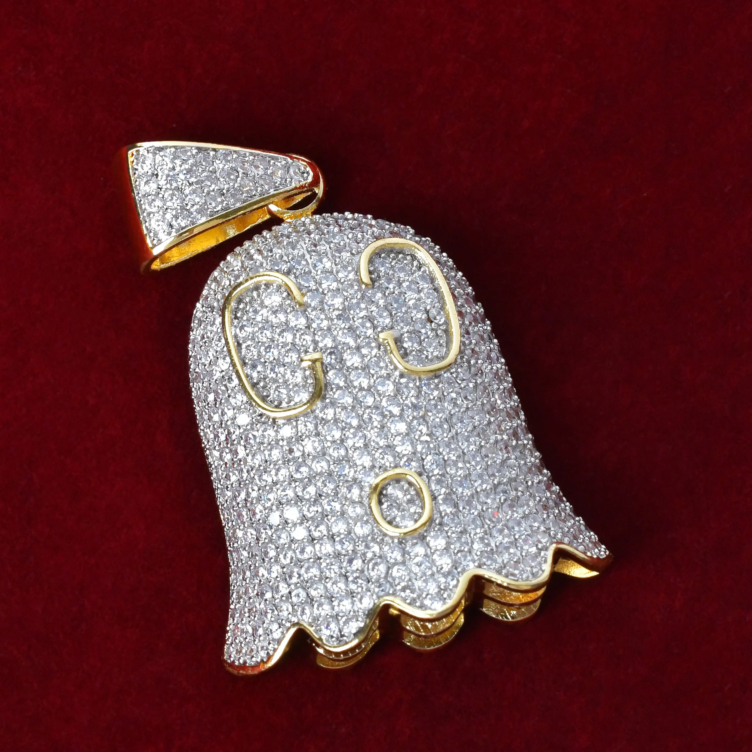

Ghost Face Pendants Necklace Gold Color Men's Hip Hop Jewelry