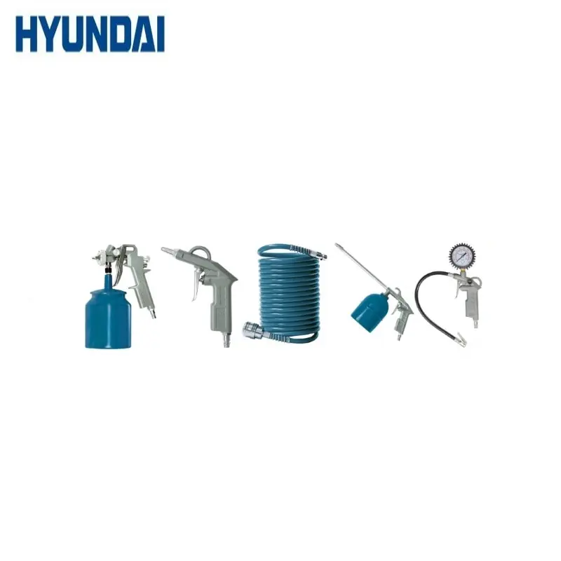 Набор пневмоинструмента для компрессора Hyundai AC 5 SET|Наборы электроинструментов| |