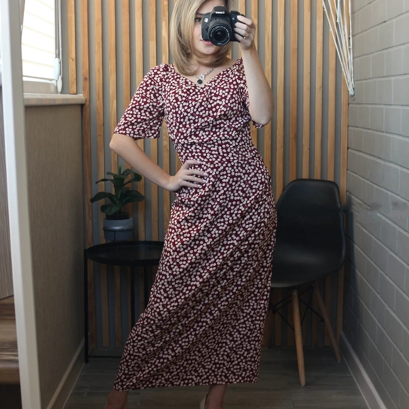 

Sweet Female Flower Print Puff Sleeve Boho Beach Long Slim Summer Dress Women 2021 New Korean Vintage Party Dress Vestidos Robe