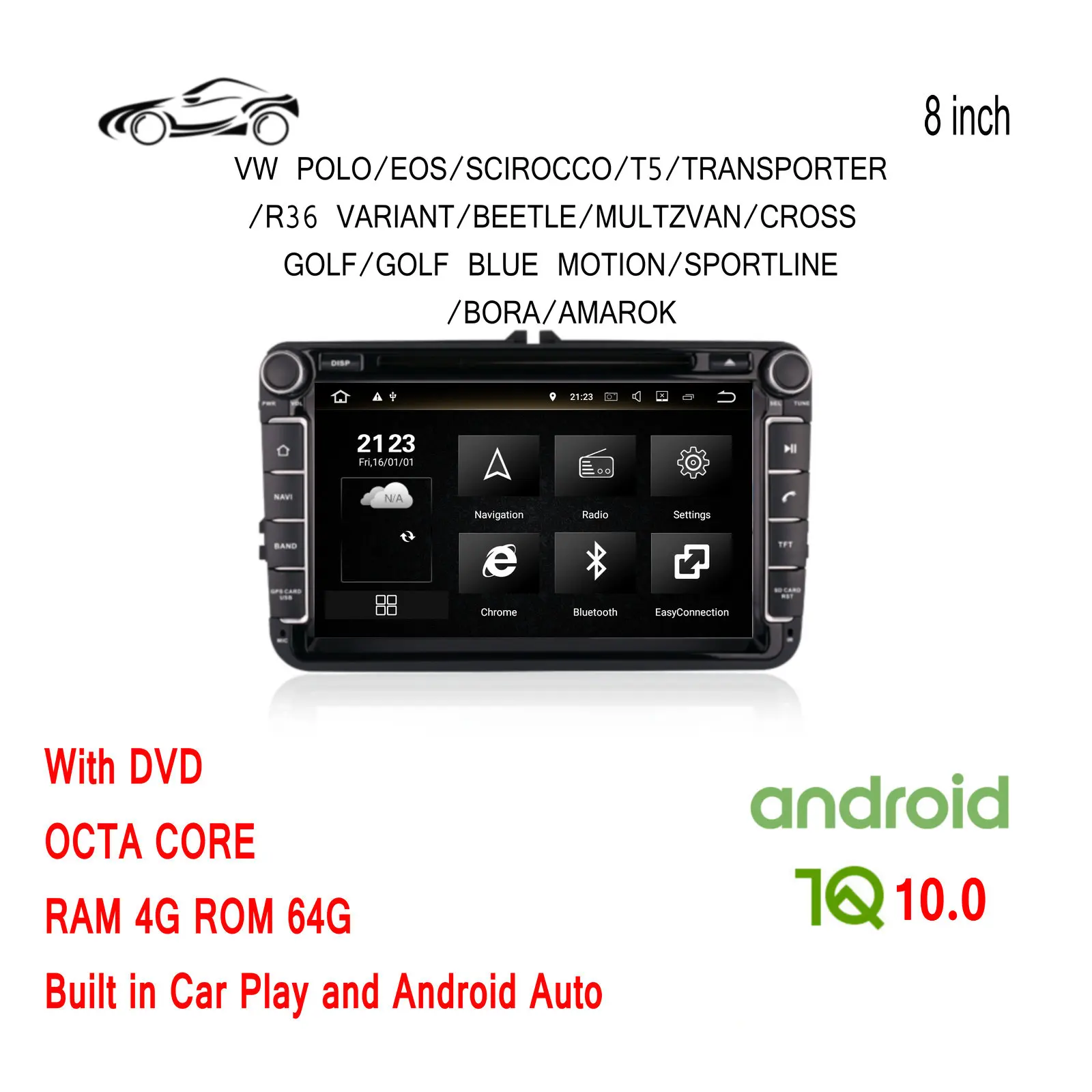 

ANDROID CAR GPS Car Multimedia For Volkswagen CC VW CAR DVD PLAYER RAM 4G ROM 64G Car Multimedia CAR NAVIGATION 2005-