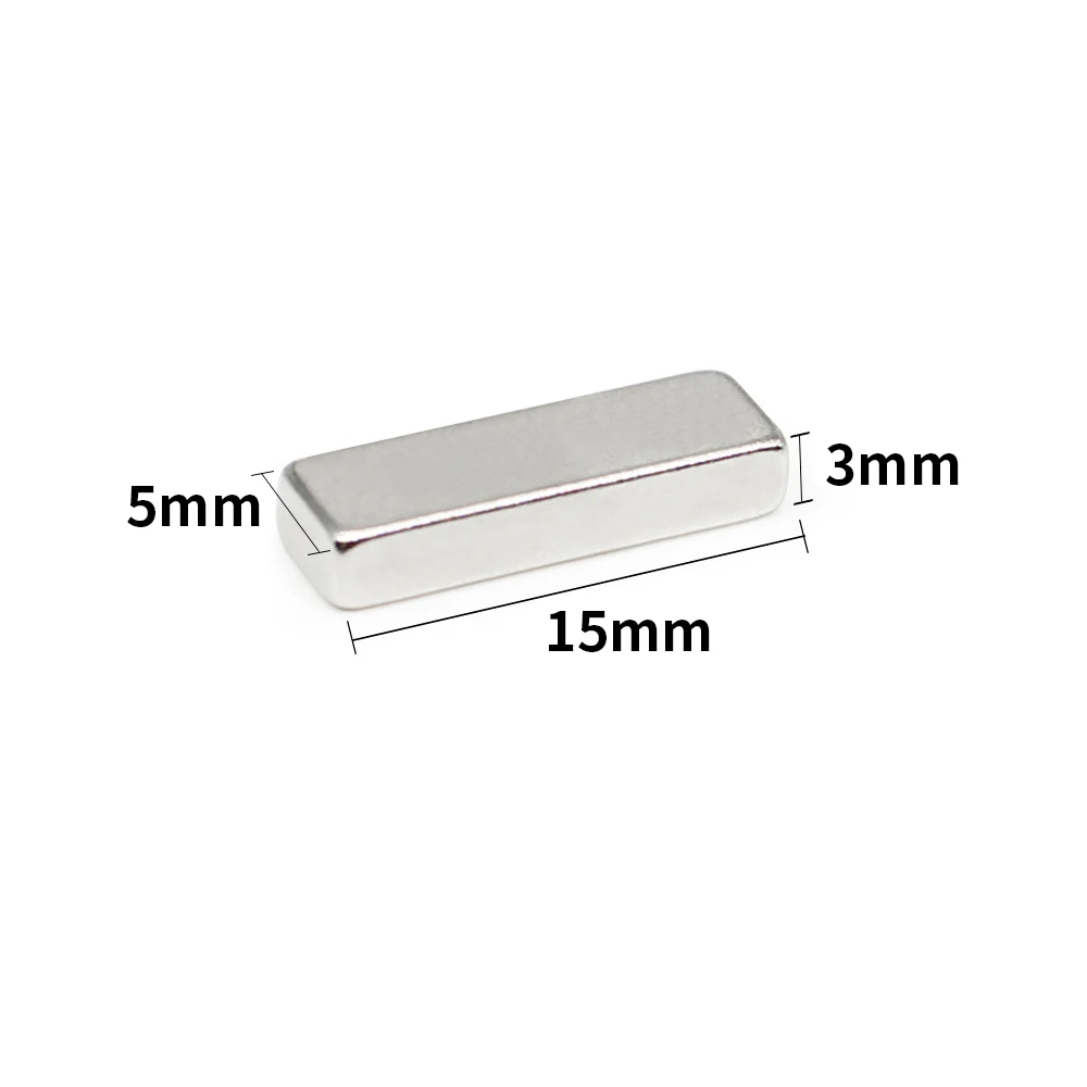 

10/20/50/100/150/200/300PCS 15x5x3 Quadrate Small Magnets N35 Block Rare Earth Neodymium Magnet 15x5x3mm Permanent Magnet 15*5*3